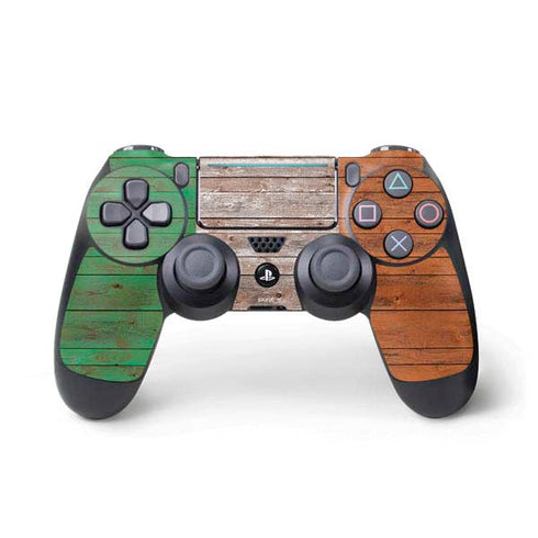 Ireland Flag Dark Wood PS4 Pro/Slim Controller Skin