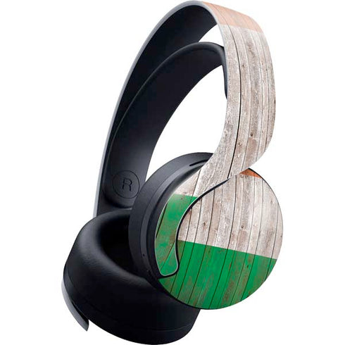 Ireland Flag Dark Wood PULSE 3D Wireless Headset for PS5 Skin