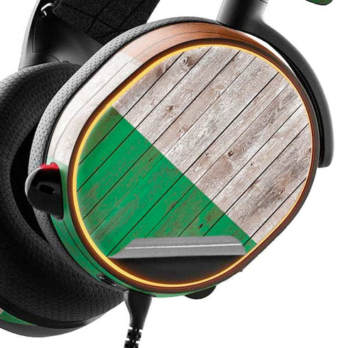 Ireland Flag Dark Wood SteelSeries Arctis 3 Skin