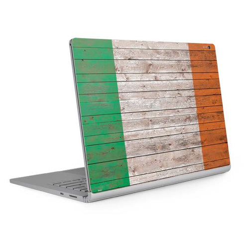 Ireland Flag Dark Wood Surface Book 2 13.5in Skin