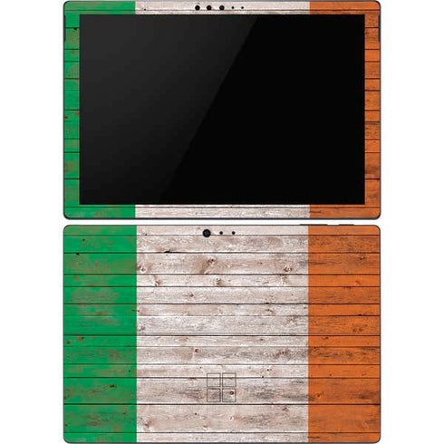 Ireland Flag Dark Wood Surface Pro 6 Skin