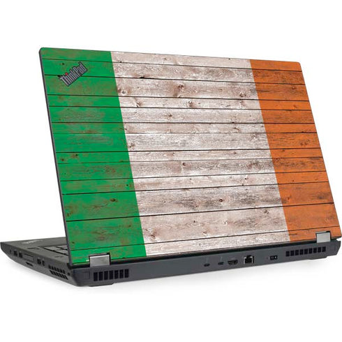 Ireland Flag Dark Wood Lenovo ThinkPad Skin