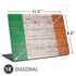 Ireland Flag Dark Wood Universal Laptop 14in (11.4 x 8.2in) Skin