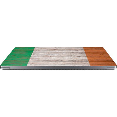 Ireland Flag Dark Wood Universal Laptop 14in (11.4 x 8.2in) Skin