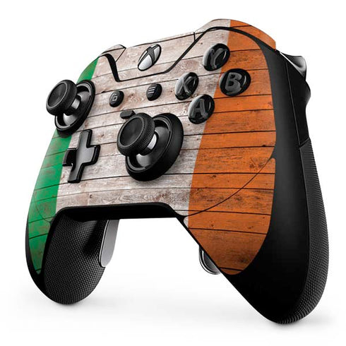 Ireland Flag Dark Wood Xbox One Elite Controller Skin