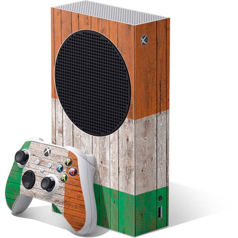 Ireland Flag Dark Wood Xbox Series S Skins