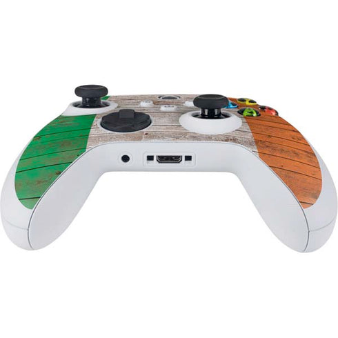 Ireland Flag Dark Wood Xbox Series S Controller Skin
