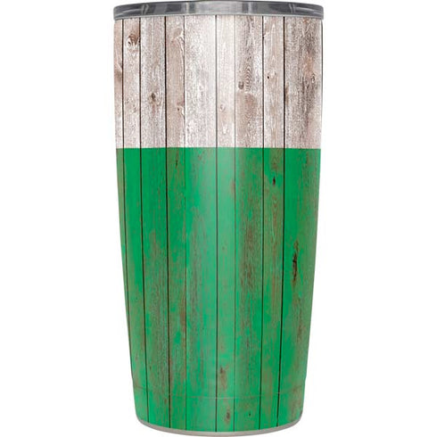 Ireland Flag Dark Wood Yeti 20oz Tumbler Skin