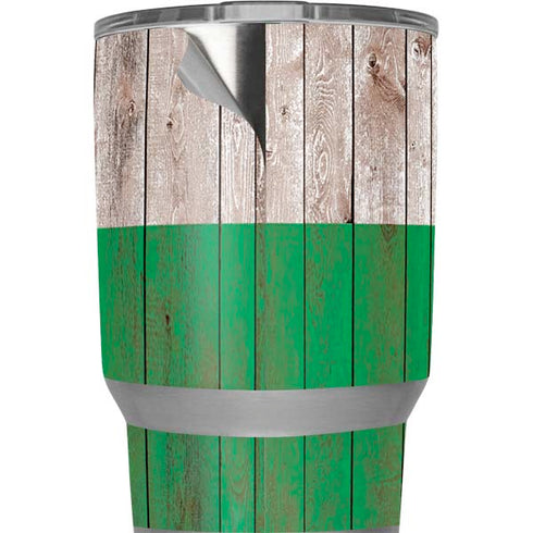 Ireland Flag Dark Wood Yeti 20oz Tumbler Skin