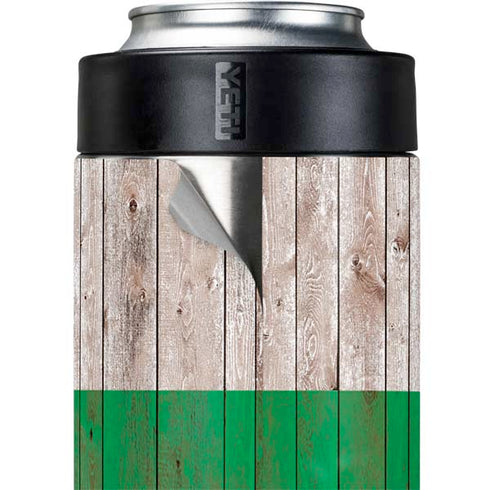 Ireland Flag Dark Wood Yeti Colster Can Insulator Skin