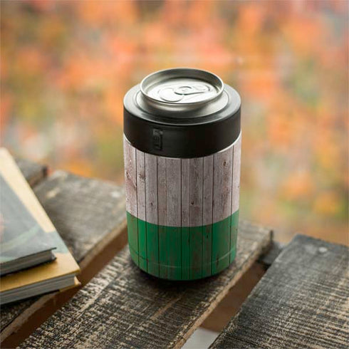 Ireland Flag Dark Wood Yeti Colster Can Insulator Skin