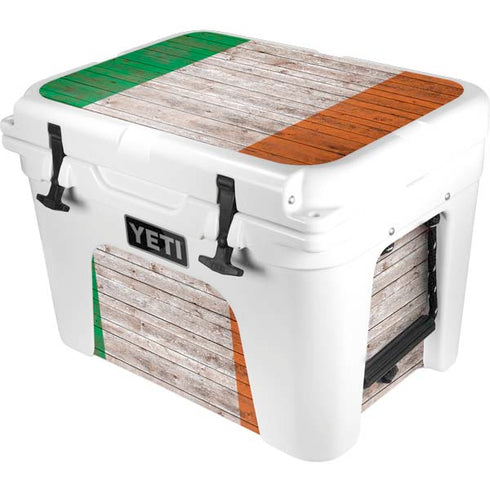 Ireland Flag Dark Wood YETI Tundra 35 Hard Cooler Skin