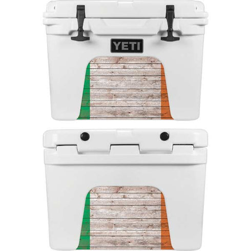 Ireland Flag Dark Wood YETI Tundra 35 Hard Cooler Skin