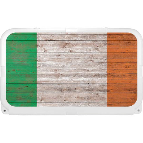 Ireland Flag Dark Wood YETI Tundra 45 Hard Cooler Skin