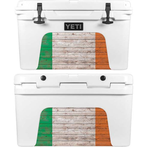Ireland Flag Dark Wood YETI Tundra 45 Hard Cooler Skin