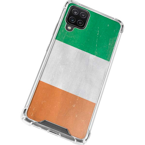 Ireland Flag Distressed Galaxy A12 Clear Case