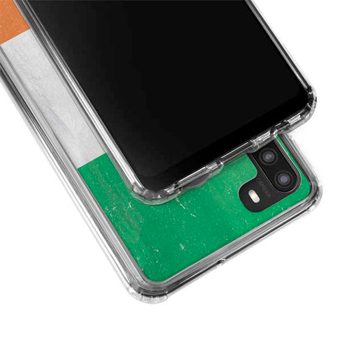 Ireland Flag Distressed Galaxy A21 Clear Case