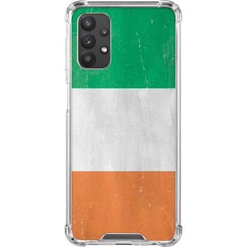 Ireland Flag Distressed Galaxy A32 5G Clear Case