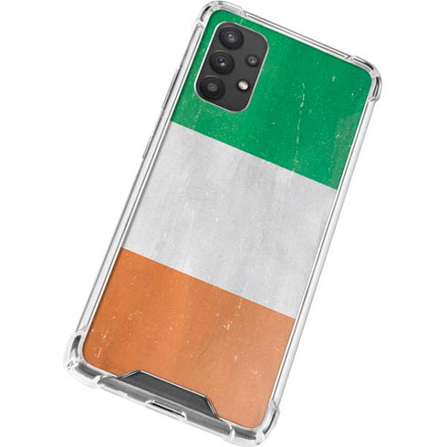 Ireland Flag Distressed Galaxy A32 5G Clear Case