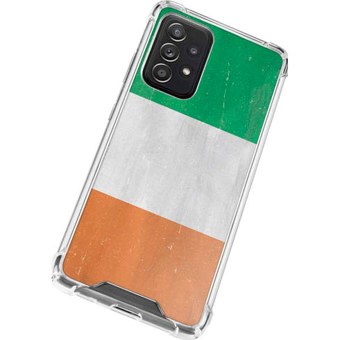 Ireland Flag Distressed Galaxy A52 5G Clear Case