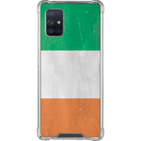 Ireland Flag Distressed Galaxy A71 5G Clear Case