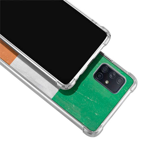 Ireland Flag Distressed Galaxy A71 5G Clear Case