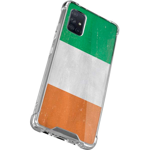 Ireland Flag Distressed Galaxy A71 5G Clear Case