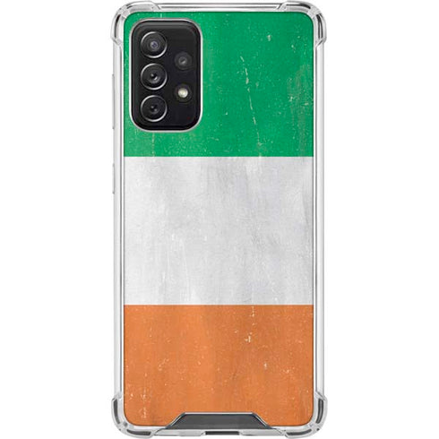 Ireland Flag Distressed Galaxy A72 5G Clear Case