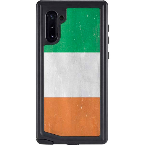 Ireland Flag Distressed Galaxy Note 10 Waterproof Case