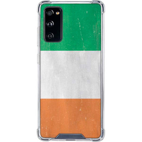 Ireland Flag Distressed Galaxy S20 FE Clear Case
