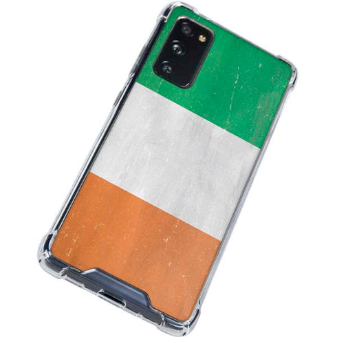 Ireland Flag Distressed Galaxy S20 FE Clear Case