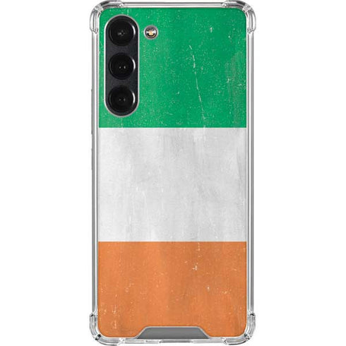Ireland Flag Distressed Galaxy S23 Plus Clear Case