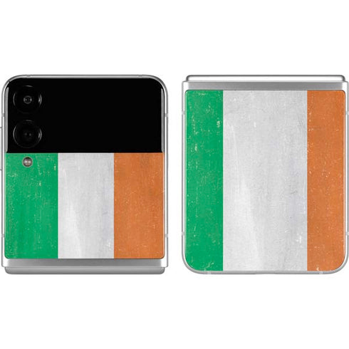 Ireland Flag Distressed Galaxy Z Flip4 5G Skin
