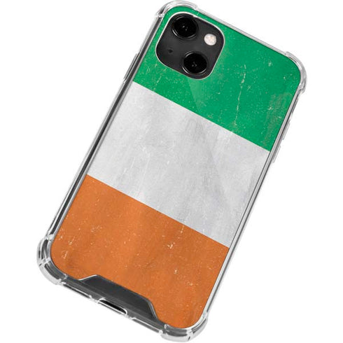 Ireland Flag Distressed iPhone 14 Clear Case