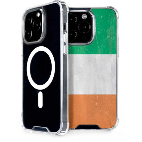 Ireland Flag Distressed iPhone 14 Pro MagSafe Case