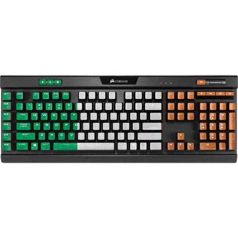 Ireland Flag Distressed K95 RGB PLATINUM Mechanical Gaming Keyboard Skin