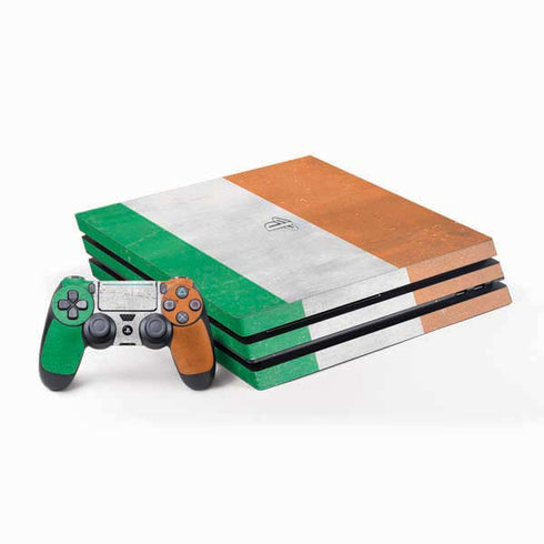 Ireland Flag Distressed PS4 Pro Bundle Skin