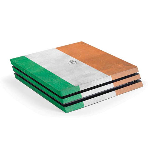 Ireland Flag Distressed PS4 Pro Console Skin