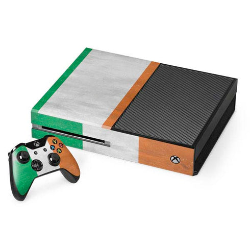 Ireland Flag Distressed Xbox One Console and Controller Bundle Skin