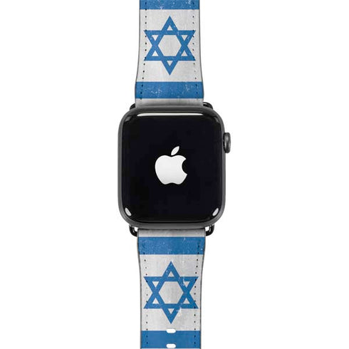 Israel Flag Distressed Apple Watch Band 38-40mm