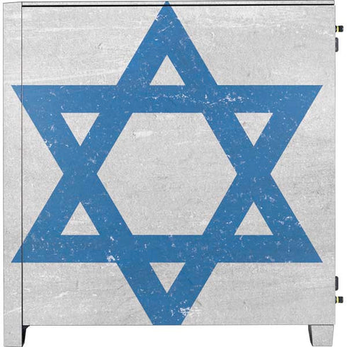 Israel Flag Distressed Corsair 4000D Tempered Glass Mid-Tower ATX Case Skin