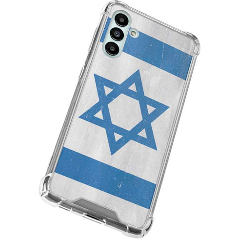 Israel Flag Distressed Galaxy A13 5G Clear Case
