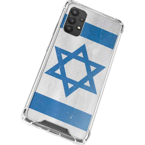 Israel Flag Distressed Galaxy A32 5G Clear Case