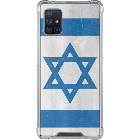 Israel Flag Distressed Galaxy A51 5G Clear Case