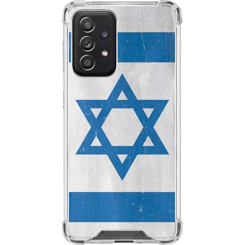 Israel Flag Distressed Galaxy A52 5G Clear Case