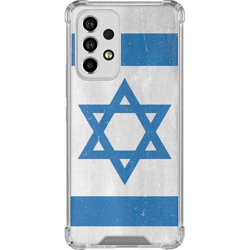 Israel Flag Distressed Galaxy A53 5G Clear Case