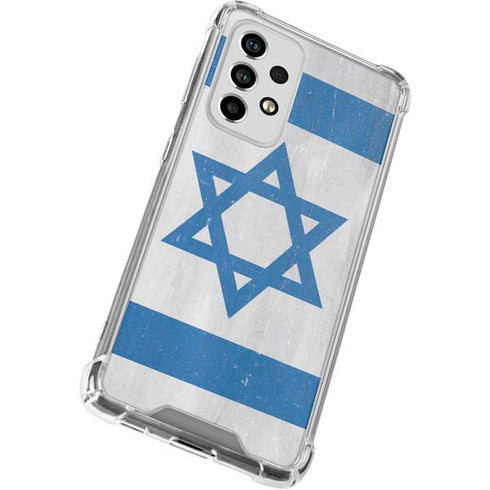 Israel Flag Distressed Galaxy A53 5G Clear Case