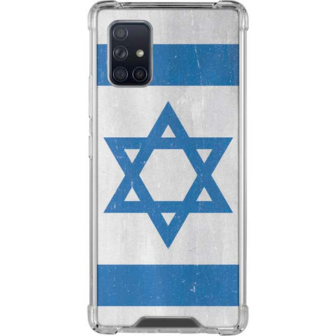 Israel Flag Distressed Galaxy A71 5G Clear Case
