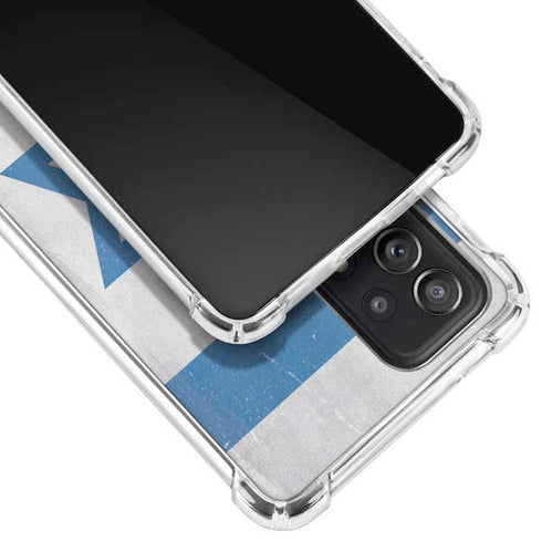 Israel Flag Distressed Galaxy A72 5G Clear Case