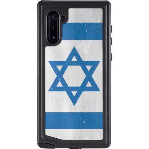 Israel Flag Distressed Galaxy Note 10 Waterproof Case